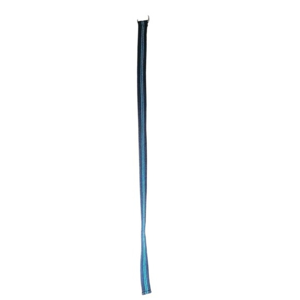 Men's Black Belt with Turquoise Stripes  Waist Size‎ 32–34  43" Total Length